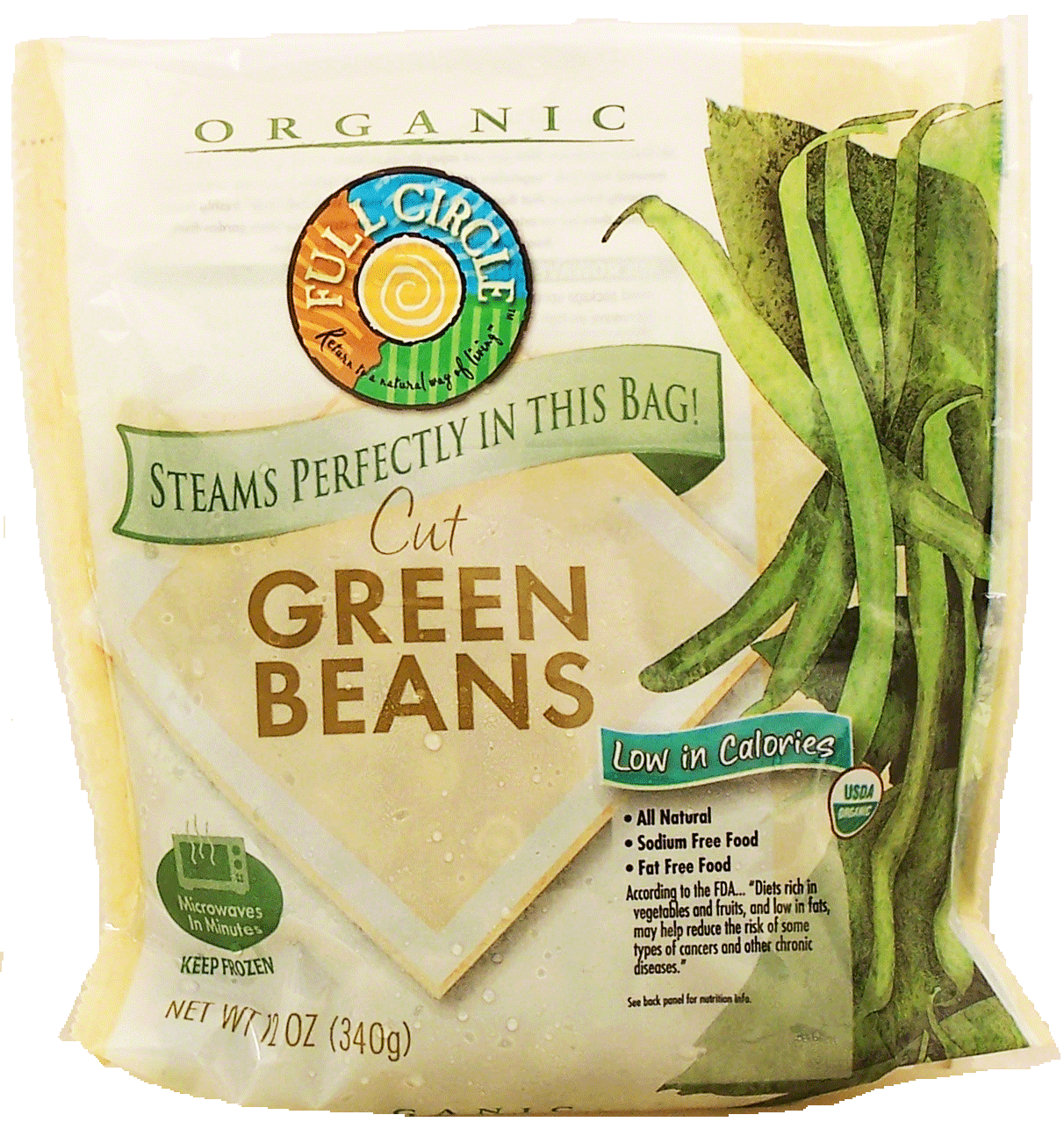 Full Circle Organic cut green beans, steam in bag Full-Size Picture